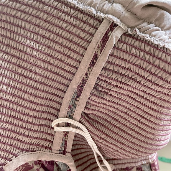 Wilfred Tempest Mini Dress  Sandy Bge/Spc Burgundy - Picture 11 of 11